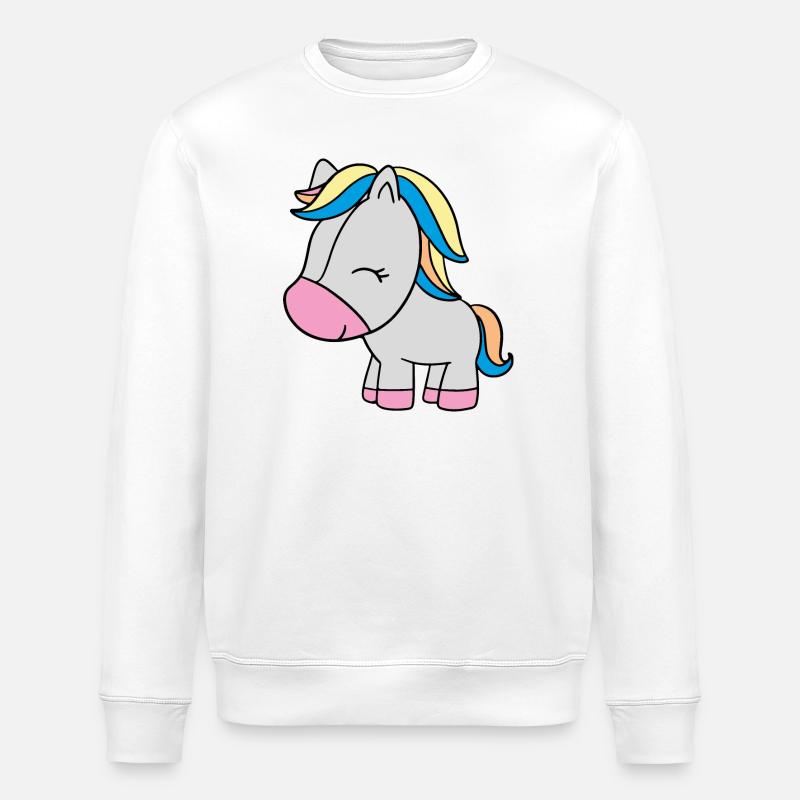kleines Einhorn - Stanley/Stella Unisex Bio-Sweatshirt ROLLER - Weiß