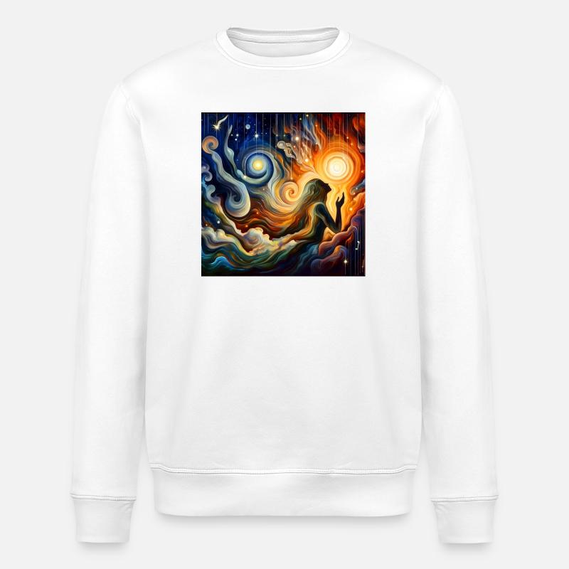 Sternenhimmel - Stanley/Stella Unisex Bio-Sweatshirt ROLLER - Weiß