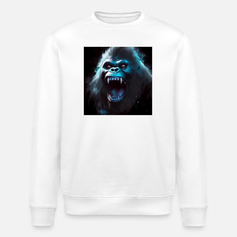 Gorilla 06 - Stanley/Stella Unisex Bio-Sweatshirt ROLLER - Weiß