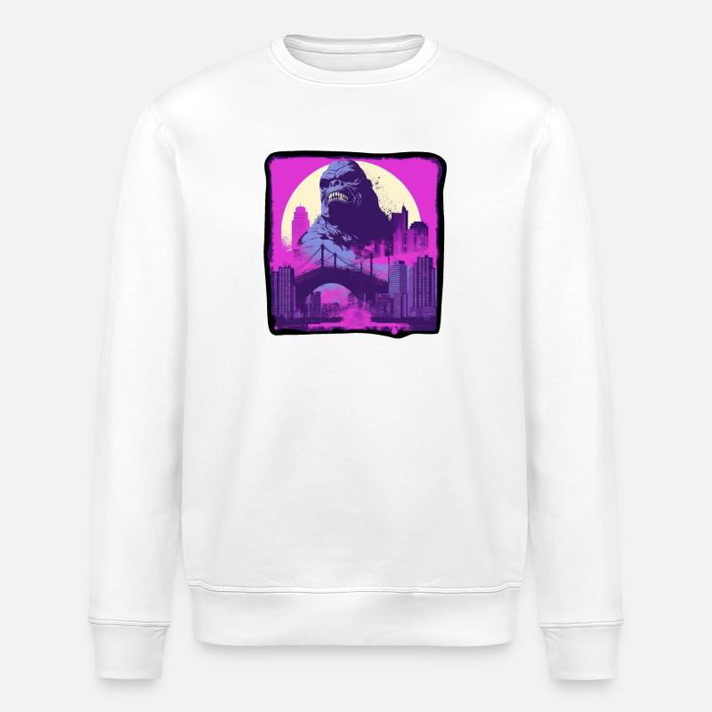 Gorilla 05 - Stanley/Stella ROLLER Unisex Organic Sweatshirt - white