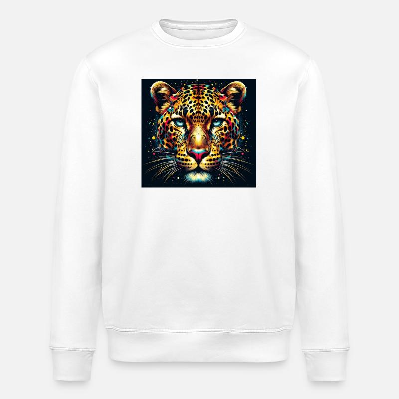Leopard - Stanley/Stella Unisex Bio-Sweatshirt ROLLER - Weiß