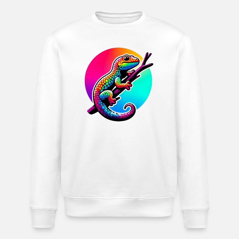 Gecko - Stanley/Stella Unisex Bio-Sweatshirt ROLLER - Weiß