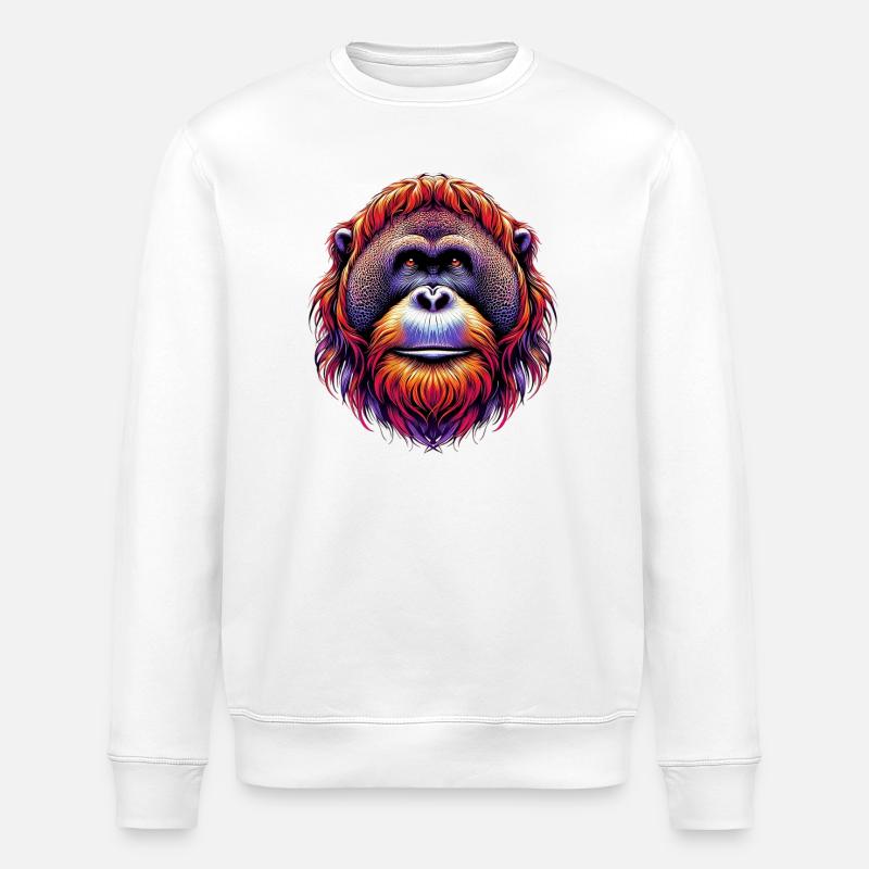 Orang-outan Orang-outan - Sweat bio ROLLER Stanley/Stella Unisexe - blanc