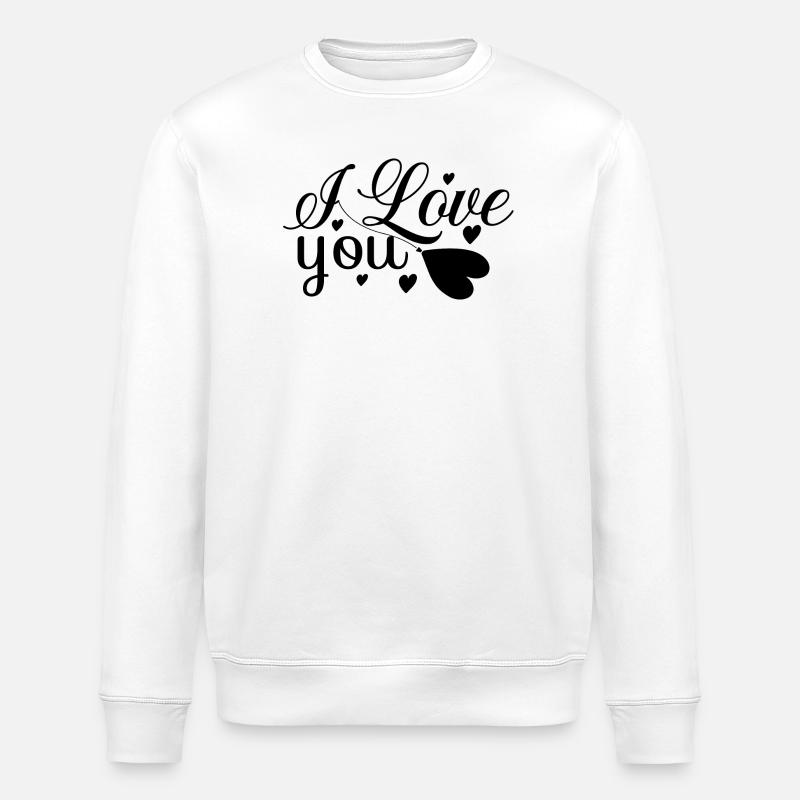 Je t’aime - Sweat bio ROLLER Stanley/Stella Unisexe - blanc