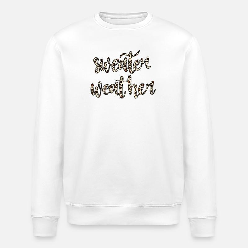 Sweater Weather – Trend Design 🐆🍂 - Stanley/Stella Unisex Bio-Sweatshirt ROLLER - Weiß