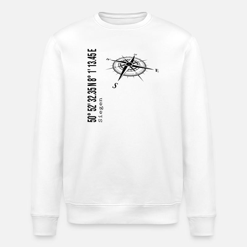 Koordinaten Siegen - Stanley/Stella Unisex Bio-Sweatshirt ROLLER - Weiß