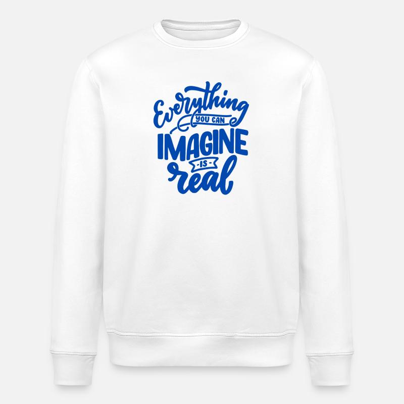 Everything is real - Stanley/Stella ROLLER Unisex Organic Sweatshirt - white