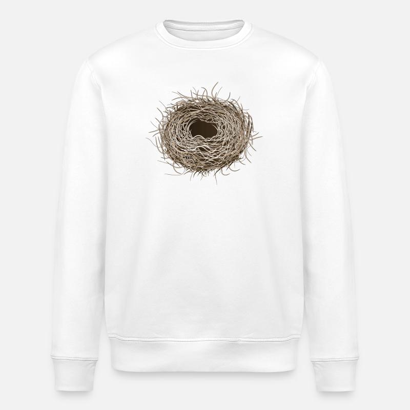leeres Vogelnest oder Osternest zum Frühling - Stanley/Stella Unisex Bio-Sweatshirt ROLLER - Weiß