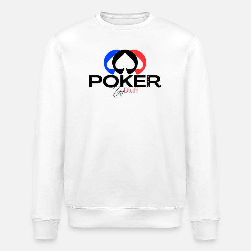 POKER Elegance "Zero bluff Poker outfit"  - Sweat bio ROLLER Stanley/Stella Unisexe - blanc