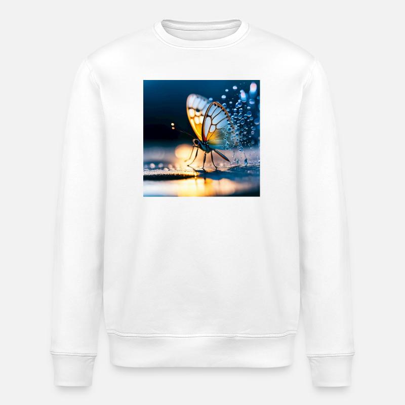 Schmetterling - Stanley/Stella Unisex Bio-Sweatshirt ROLLER - Weiß