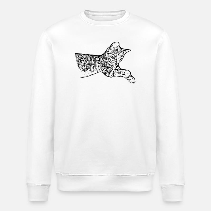 Chat Noir Chaton Chaton - Sweat bio ROLLER Stanley/Stella Unisexe - blanc