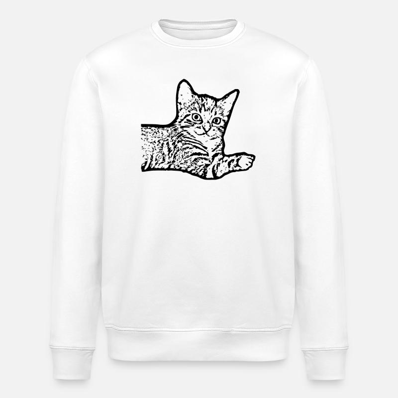Chat Noir Chaton Chaton - Sweat bio ROLLER Stanley/Stella Unisexe - blanc