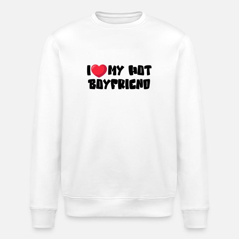 J’aime mon petit ami chaud - Sweat bio ROLLER Stanley/Stella Unisexe - blanc