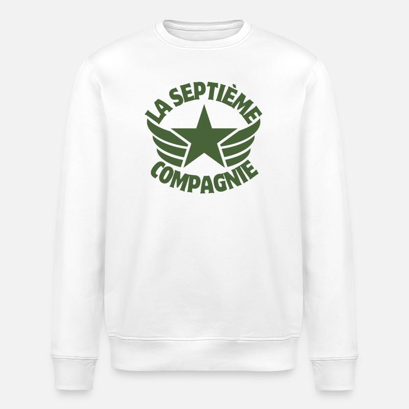 septième compagnie, 7ème compagnie, Chaudard - Sweat bio ROLLER Stanley/Stella Unisexe - blanc