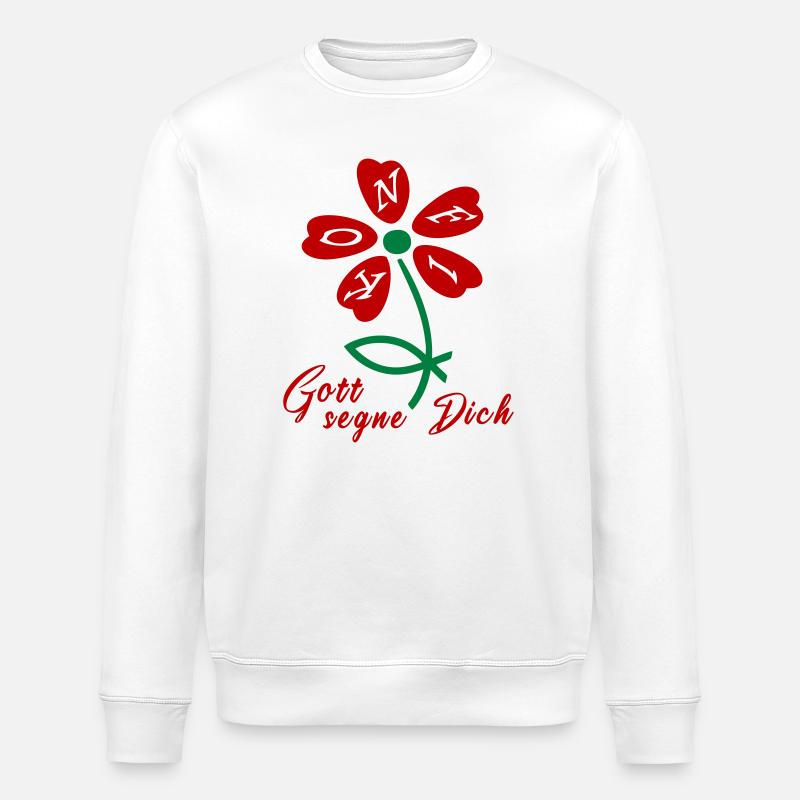 Gott segne dich, Konfirmation - Stanley/Stella Unisex Bio-Sweatshirt ROLLER - Weiß