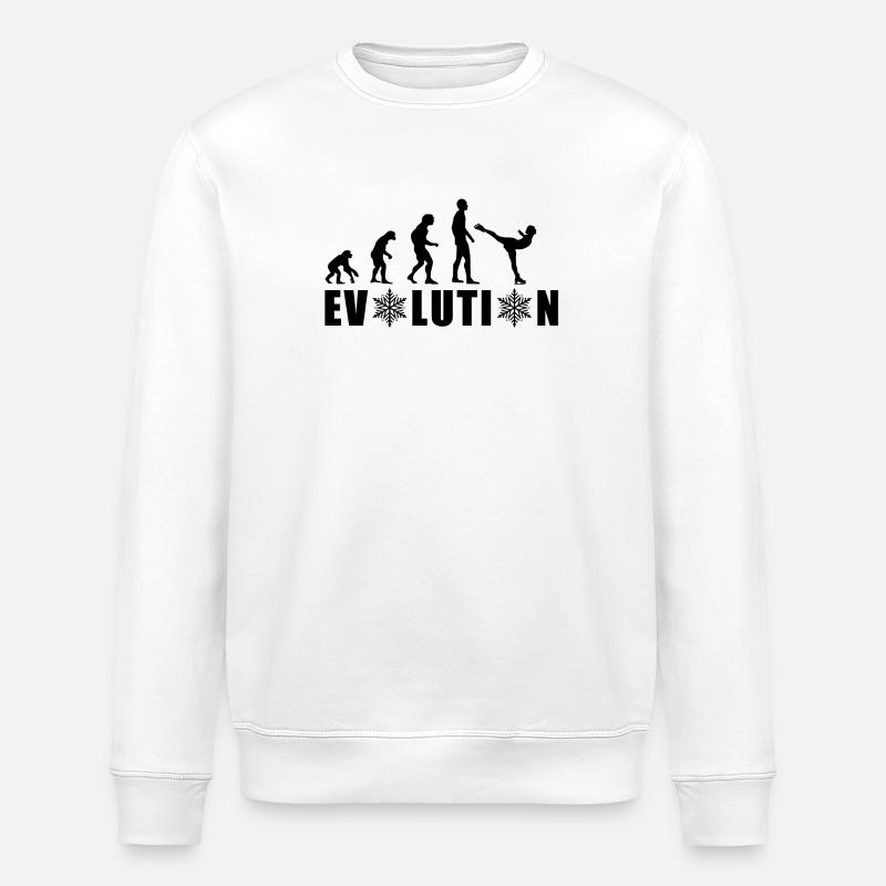EVOLUTION FIGURE SKATING WINTER SNOW - Stanley/Stella ROLLER Unisex Organic Sweatshirt - white