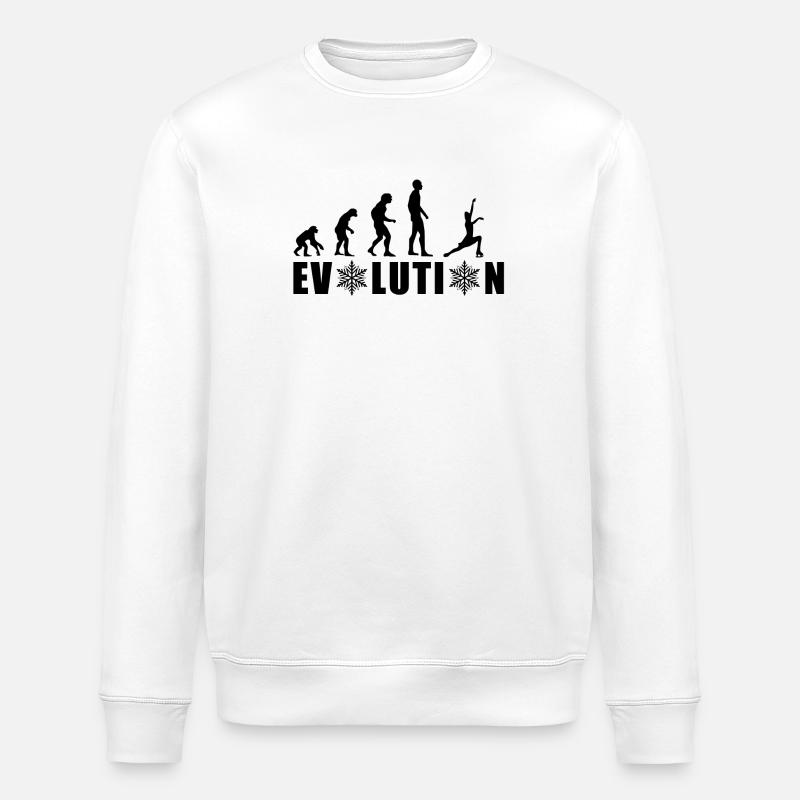 EVOLUTION FIGURE SKATING WINTER SNOW - Stanley/Stella ROLLER Unisex Organic Sweatshirt - white