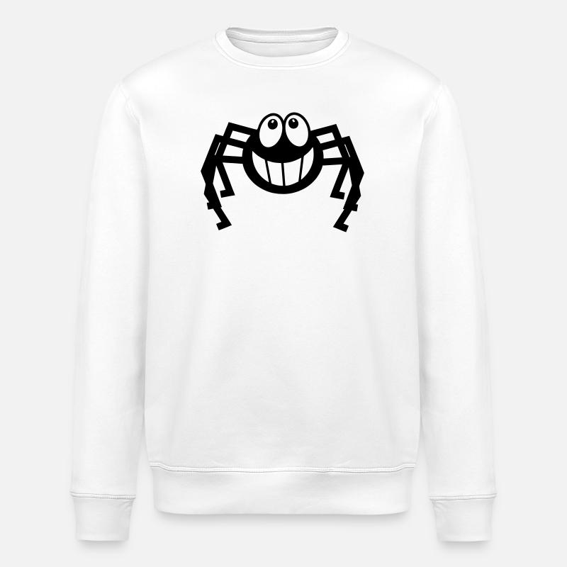 Spider laughing - Stanley/Stella ROLLER Unisex Organic Sweatshirt - white