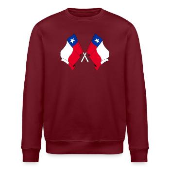 Zwei gekreuzte Flaggen Chiles - Stanley/Stella Unisex Bio-Sweatshirt ROLLER - Weiß - Vorne - Nik (191cm)