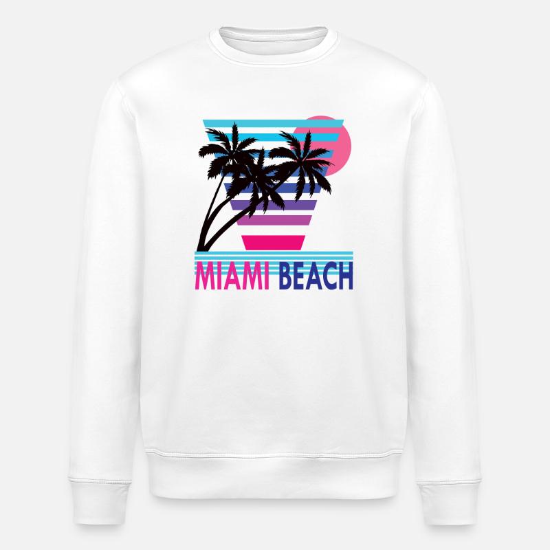 MIAMI BEACH - Stanley/Stella Unisex Bio-Sweatshirt ROLLER - Weiß