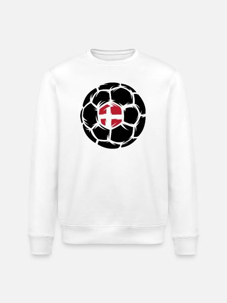 Handbollssymbol Handboll Danmark Logo ikon - Ekologisk sweatshirt ROLLER unisex från Stanley/Stella - vit