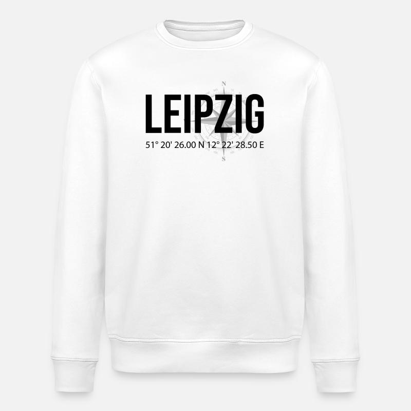 Koordinaten Leipzig - Stanley/Stella Unisex Bio-Sweatshirt ROLLER - Weiß