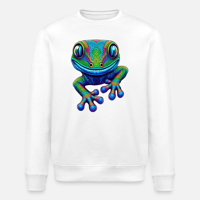 Gecko - Stanley/Stella ROLLER Unisex Organic Sweatshirt - white