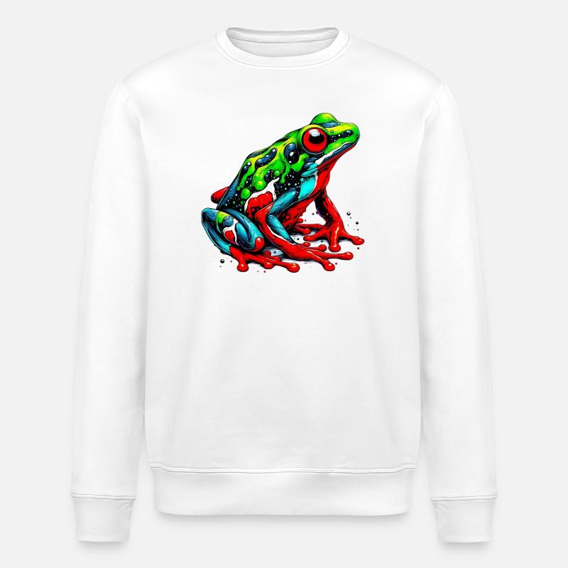 Frog - Stanley/Stella ROLLER Unisex Organic Sweatshirt - white