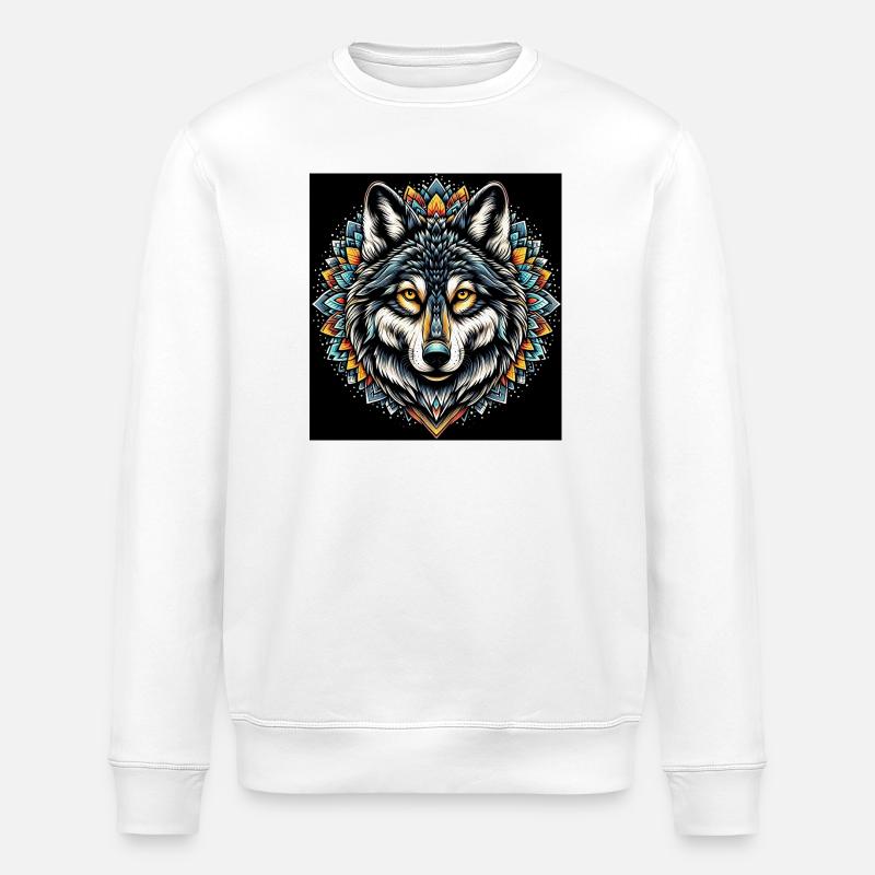 Wolf - Stanley/Stella Unisex Bio-Sweatshirt ROLLER - Weiß