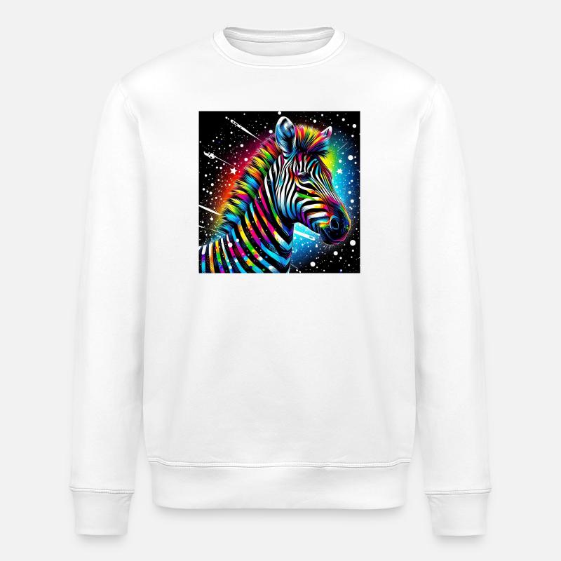 Zèbre - Sweat bio ROLLER Stanley/Stella Unisexe - blanc