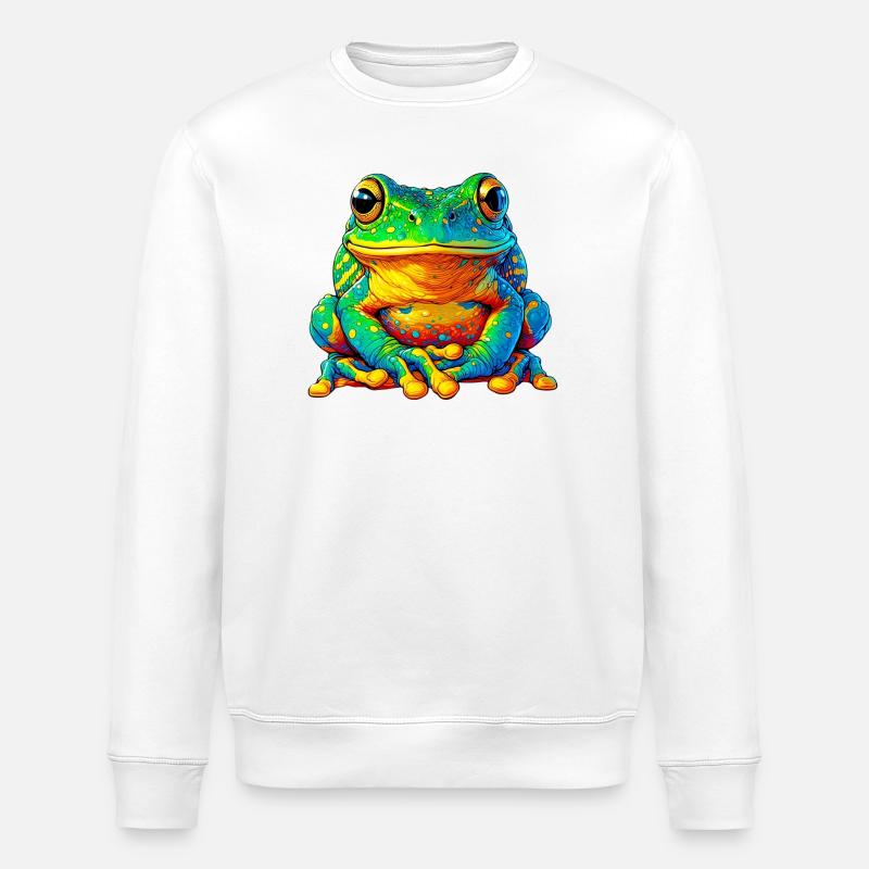 Frog - Stanley/Stella ROLLER Unisex Organic Sweatshirt - white