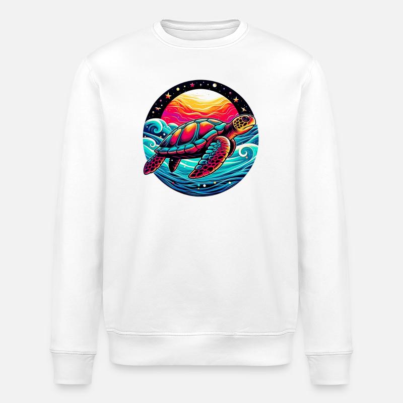 Tortue marine - Sweat bio ROLLER Stanley/Stella Unisexe - blanc