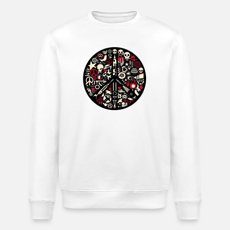 Antikrieg - Stanley/Stella Unisex Bio-Sweatshirt ROLLER - Weiß