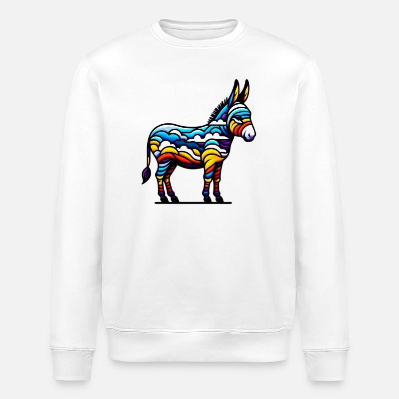 Esel, Schnuller, Maultier - Stanley/Stella Unisex Bio-Sweatshirt ROLLER - Weiß