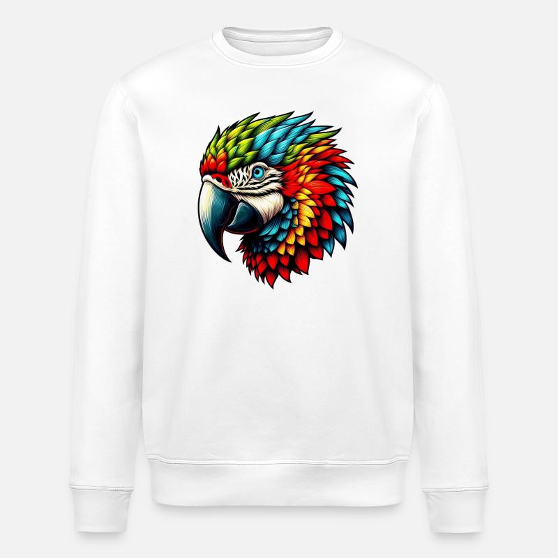 Perroquet - Sweat bio ROLLER Stanley/Stella Unisexe - blanc