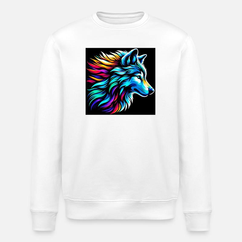 Wolf - Stanley/Stella ROLLER Unisex Organic Sweatshirt - white