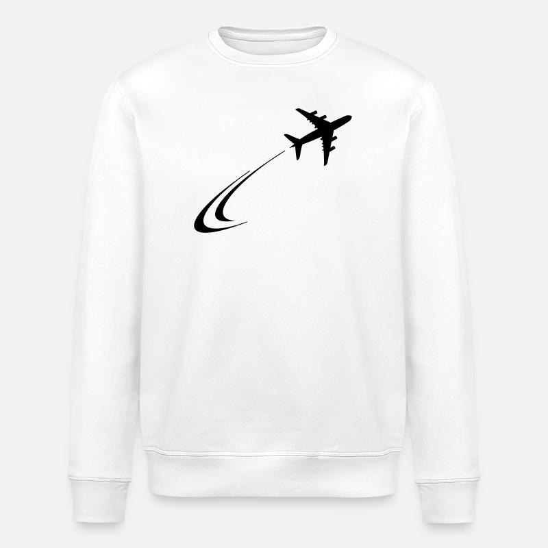 L’avion s’envole - Sweat bio ROLLER Stanley/Stella Unisexe - blanc