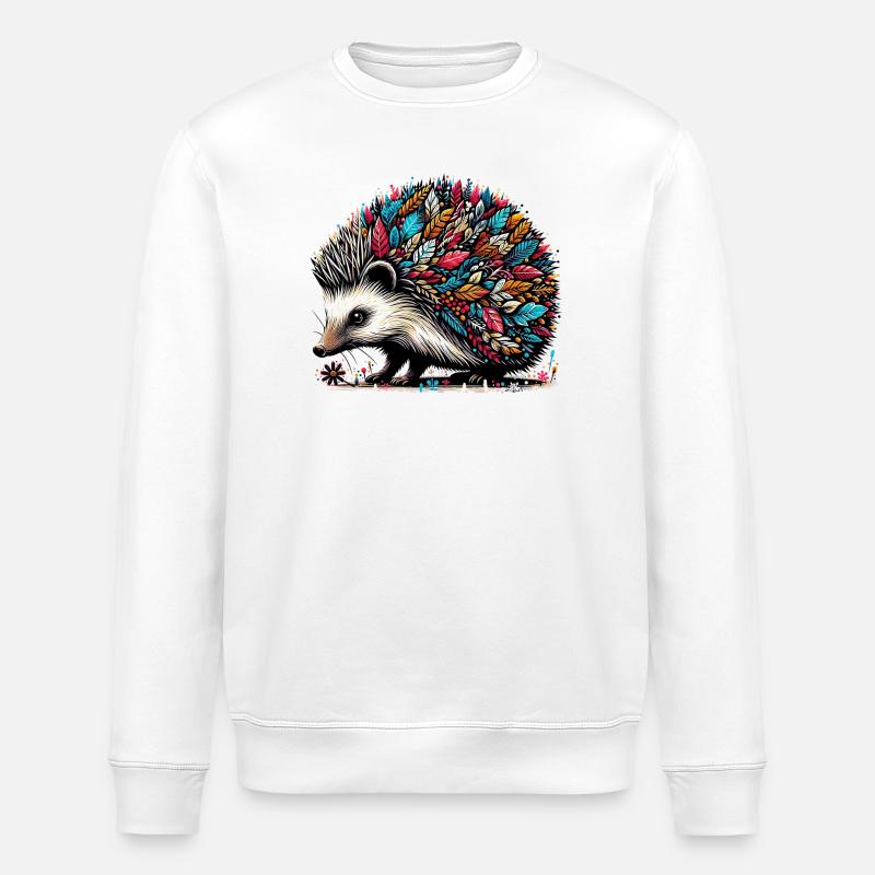 Igel - Stanley/Stella Unisex Bio-Sweatshirt ROLLER - Weiß