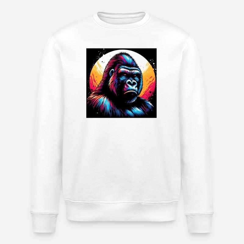 Gorilla - Stanley/Stella Unisex Bio-Sweatshirt ROLLER - Weiß