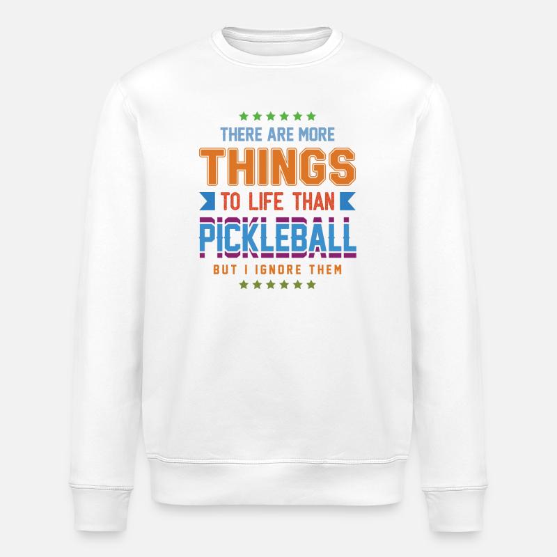 Pickleball - Stanley/Stella Unisex Bio-Sweatshirt ROLLER - Weiß