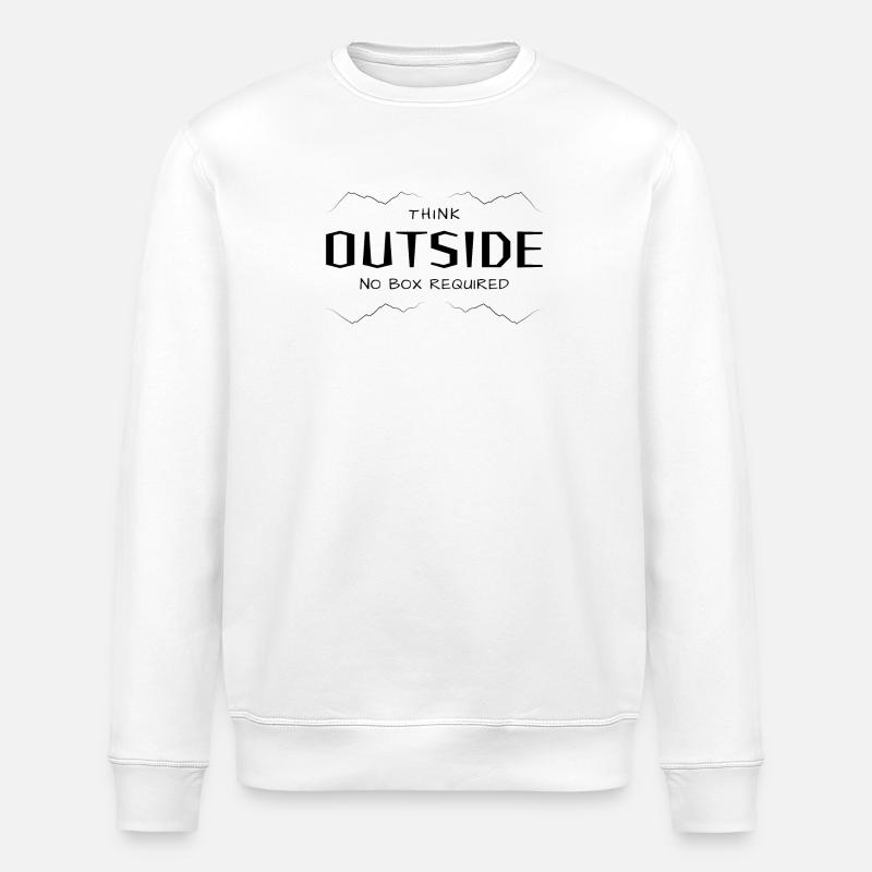 Think Outside - Quer denken ohne Box. - Stanley/Stella Unisex Bio-Sweatshirt ROLLER - Weiß