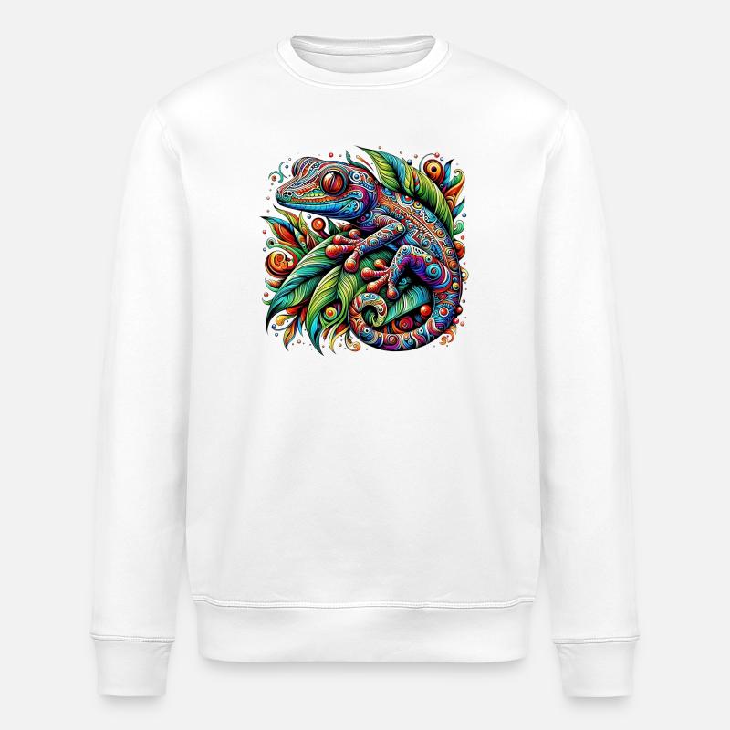 Gecko - Stanley/Stella Unisex Bio-Sweatshirt ROLLER - Weiß