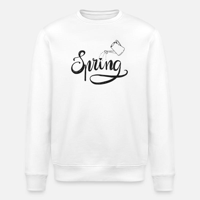 spring frühlingsbeginn garten gießen beet liebe - Stanley/Stella Unisex Bio-Sweatshirt ROLLER - Weiß