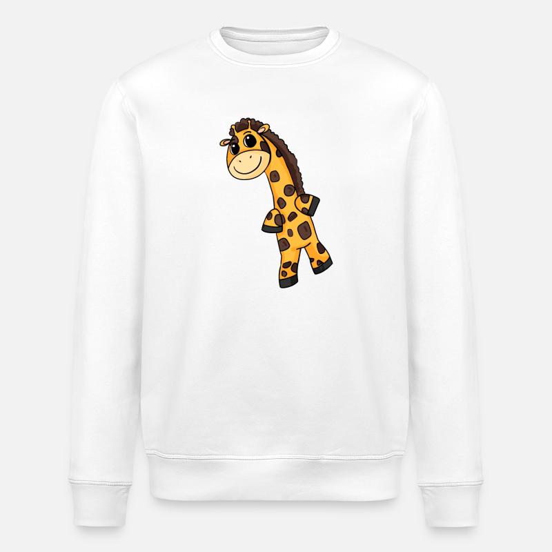 Giraffe Motif - Stanley/Stella ROLLER Unisex Organic Sweatshirt - white