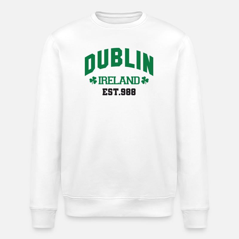 Dublin - Irlande - Sweat bio ROLLER Stanley/Stella Unisexe - blanc