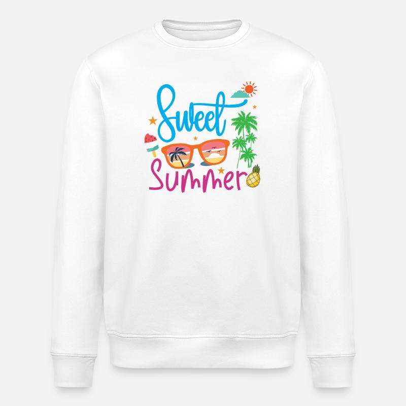 Doux été - Sweat bio ROLLER Stanley/Stella Unisexe - blanc