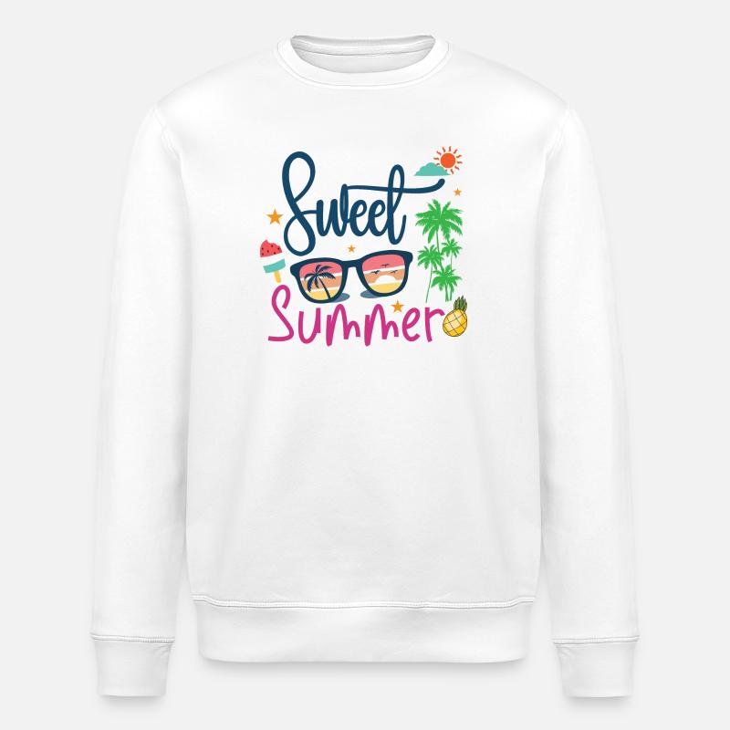 Süßer Sommer - Stanley/Stella Unisex Bio-Sweatshirt ROLLER - Weiß