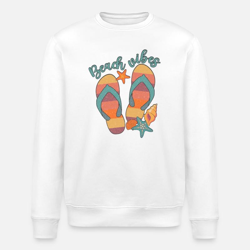 Ambiance de plage - Sweat bio ROLLER Stanley/Stella Unisexe - blanc