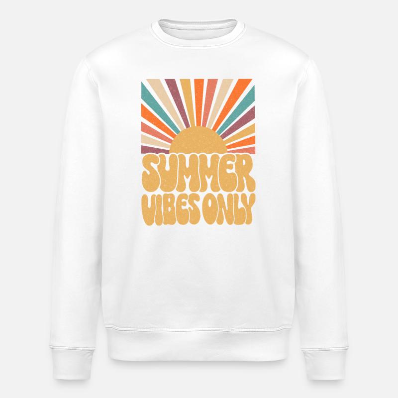 Summer Vibes Only - Stanley/Stella ROLLER Unisex Organic Sweatshirt - white