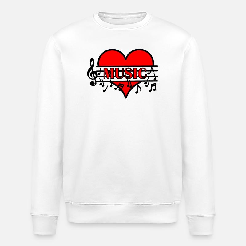 Aimer la musique - Sweat bio ROLLER Stanley/Stella Unisexe - blanc